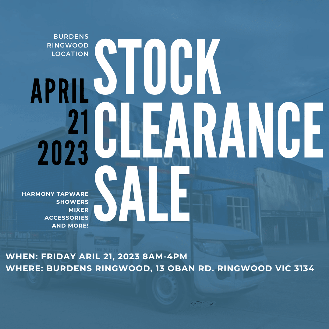 Harmony Clearance at Burdens Ringwood - Burdens Plumbing