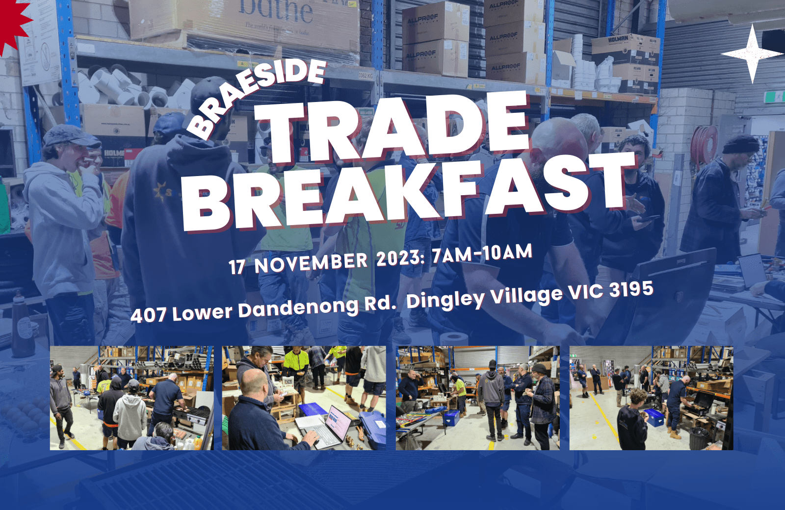 The Wulfe Heaters Trade Breakfast at Burdens Bathrooms