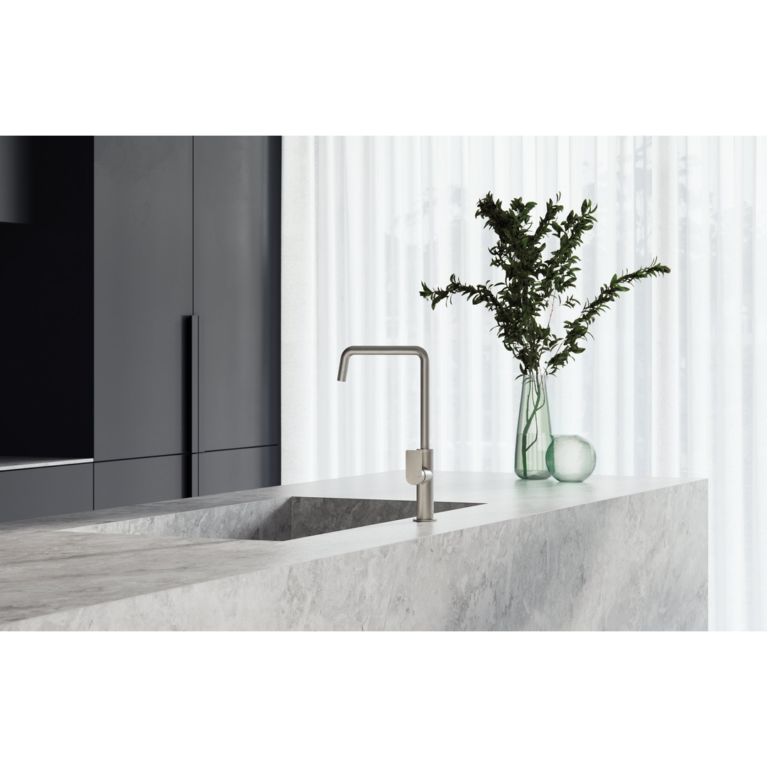 Phoenix Mekko Sink Mixer 190Mm Squareline - Brushed Nickel