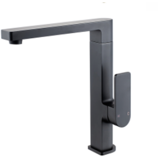 Bella Vista Ikon Flores Square Neck Sink Mixer Matte Black