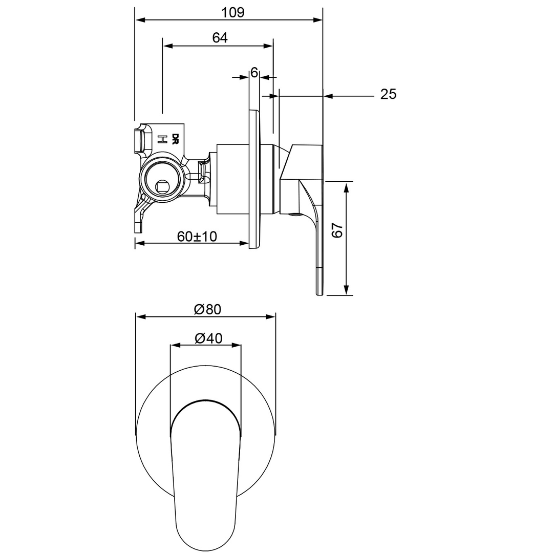 Methven Glide Shower Mixer - Matte Black