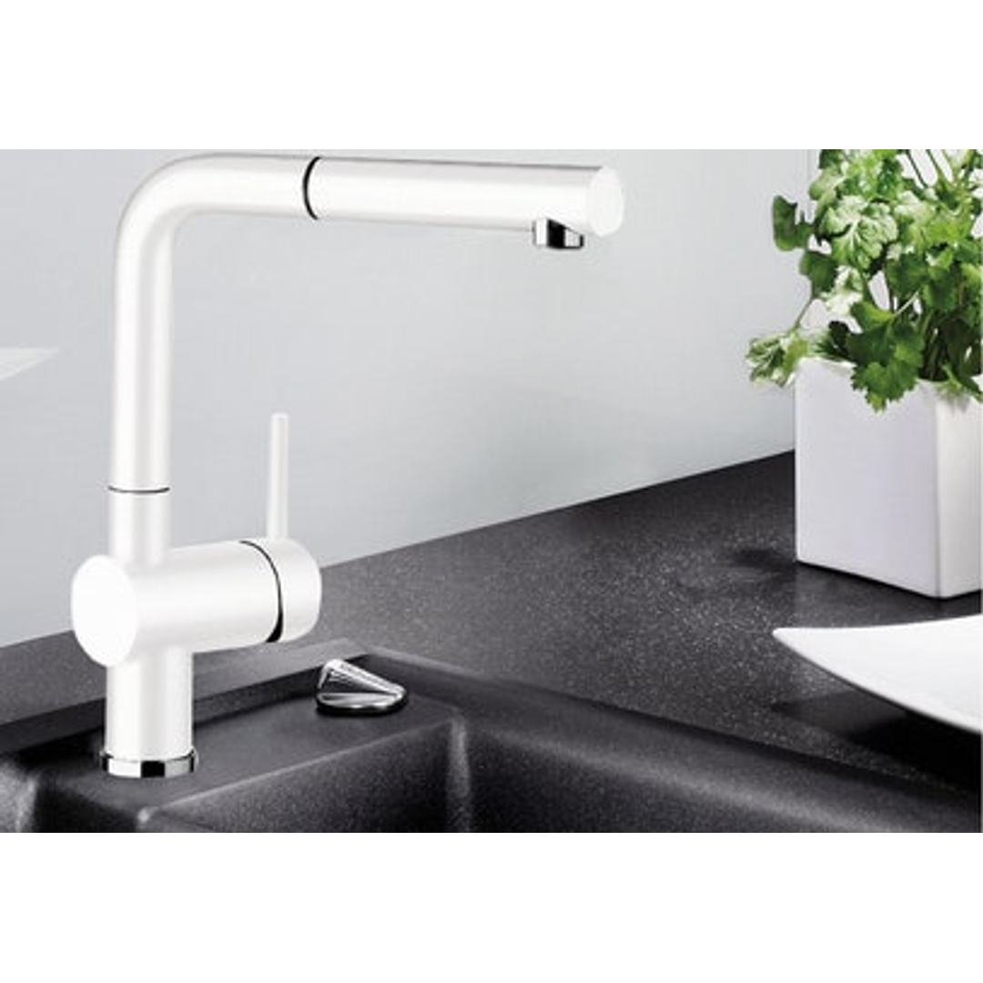 Blanco Linus-W Pull Out Sink Mixer White Linussw