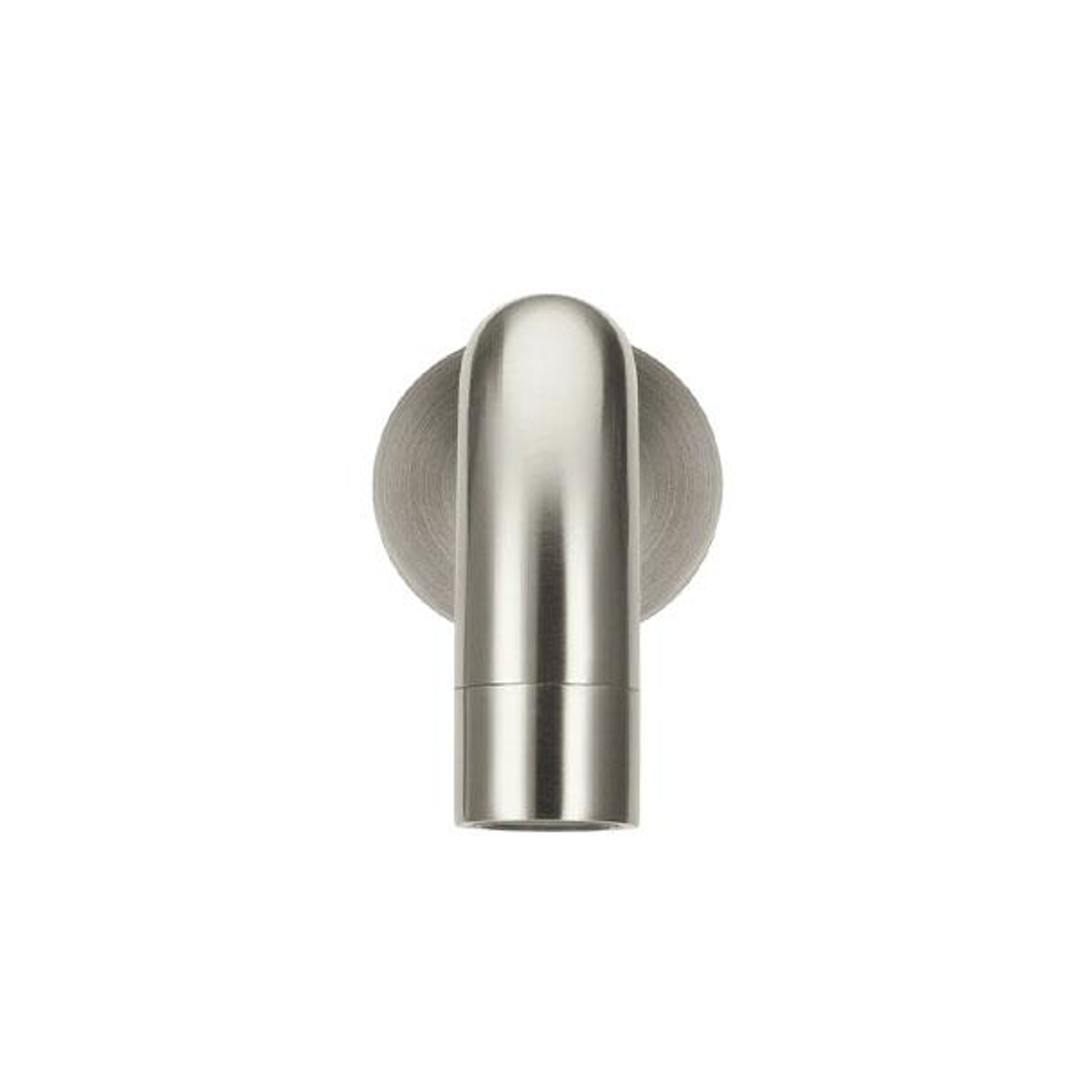 Meir Round Curved Wall Spout Brushed Nickel 200mm