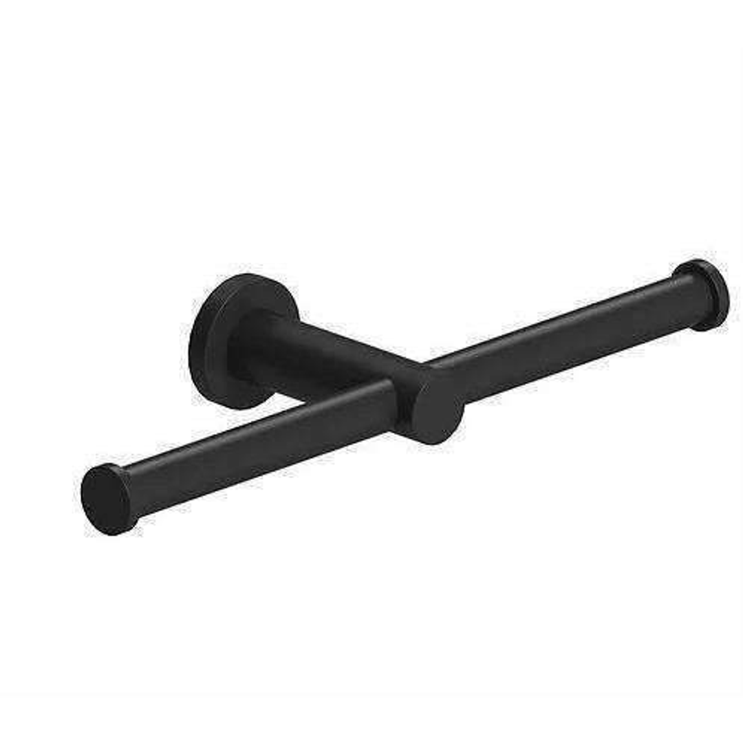 Harmony Meno Double Toilet Roll Holder Black
