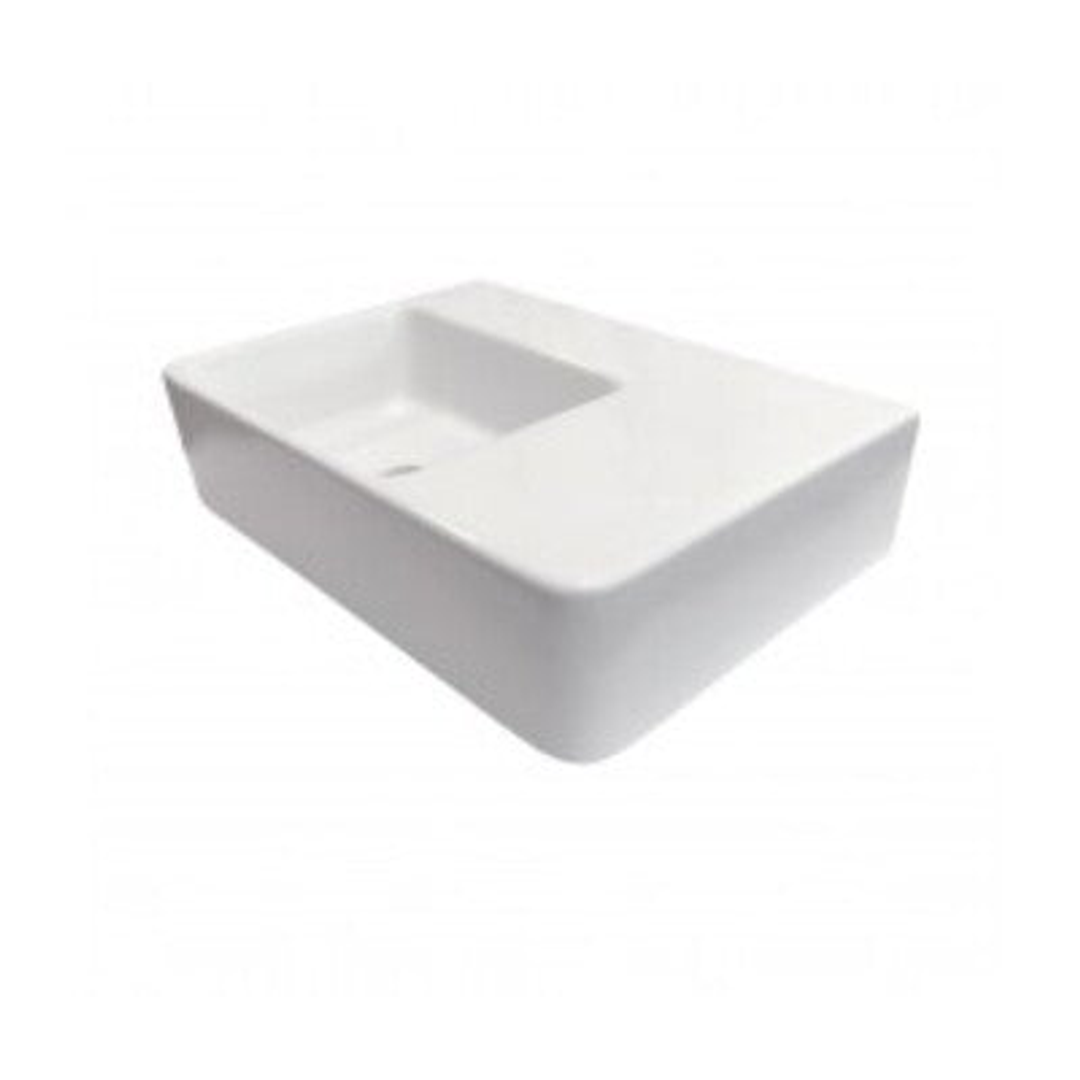 Streamline Eneo Wall Hung Basin Wof Side Shelf Left Bowl 1 Tap Hole