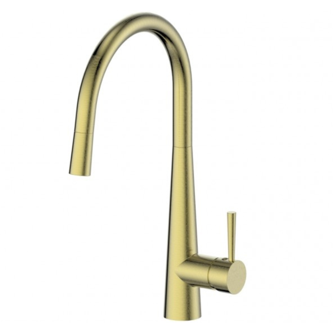 Greens Galiano Pull Down Sink Mixer - Brushed Brass