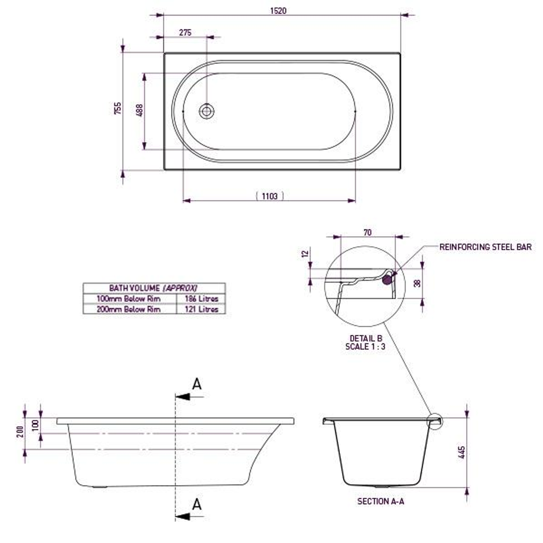 Turin Santai 10 Jetss White 1665mm