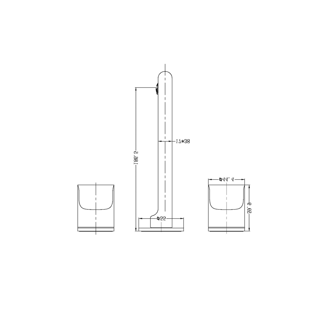 Nero Pearl Wall Basin Set - Gun Metal Grey