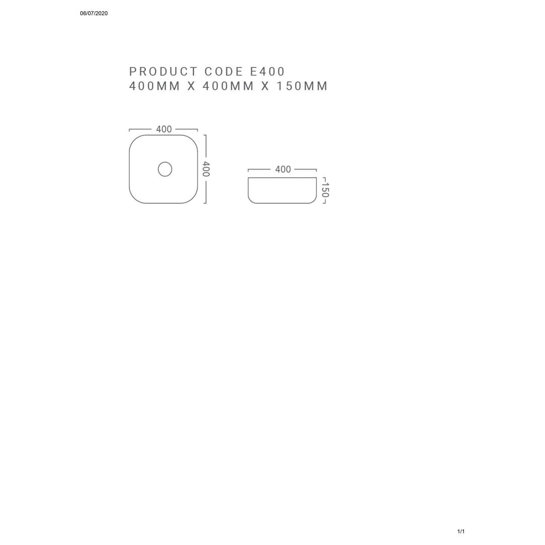 Rf Essence 400mm Above Counter Basin Nth White