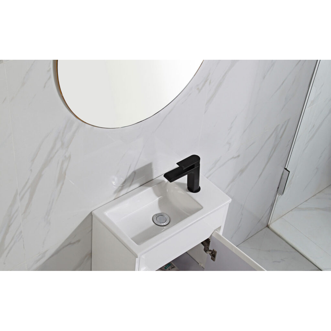 Aulic Brant Wall Hung Finger Pull Cabinet 465 With Gala Ceramic Top