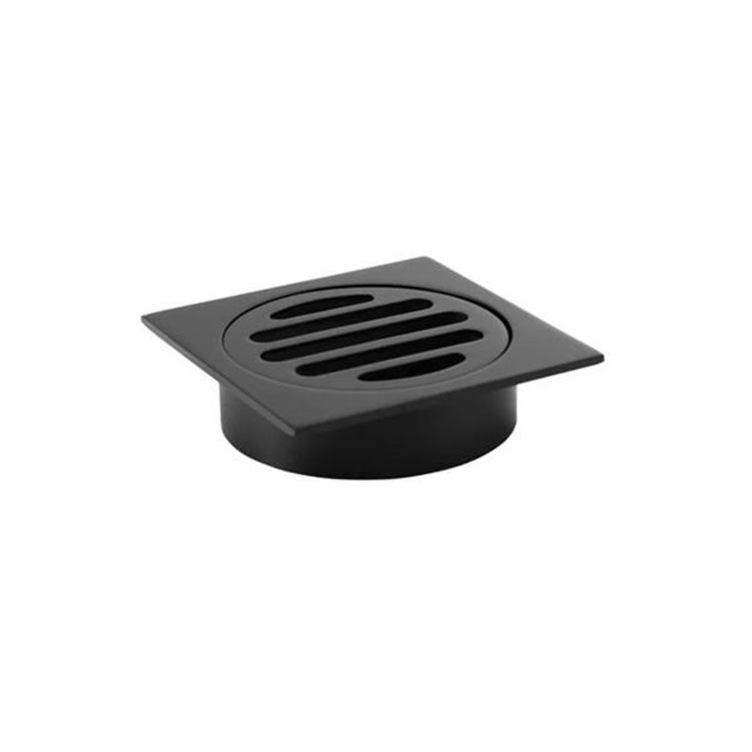 Meir Square Floor Grate Shower Drain 80Mm Outlet Matte Black