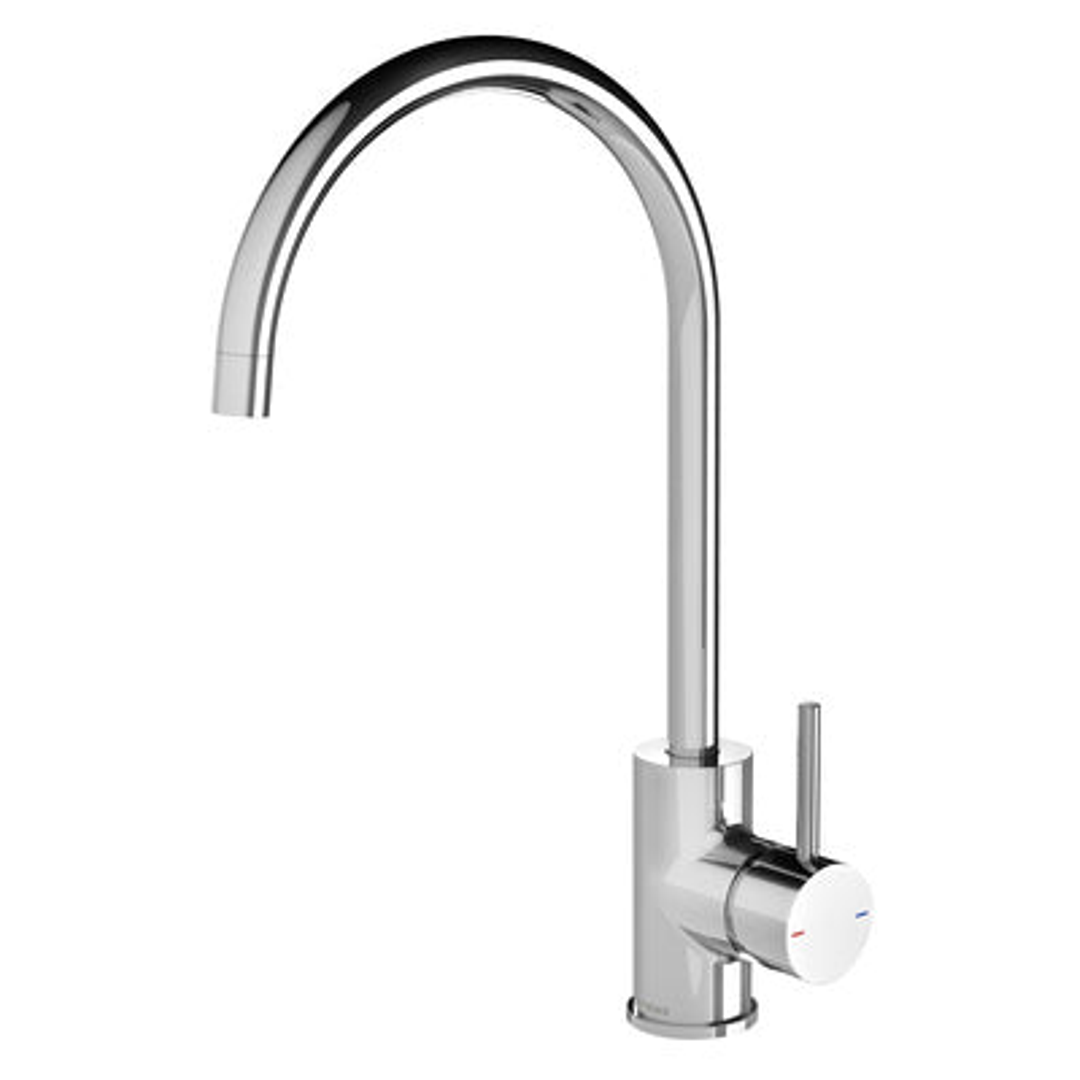 Phoenix Pina Sink Mixer 200Mm Gooseneck Chrome 153-7330-00