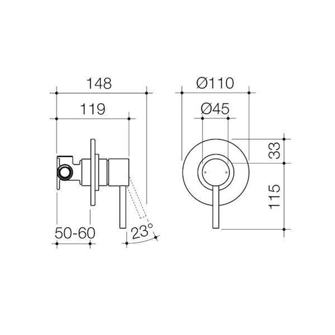 Caroma Titan Stainless Steel Bath/Shower Mixer