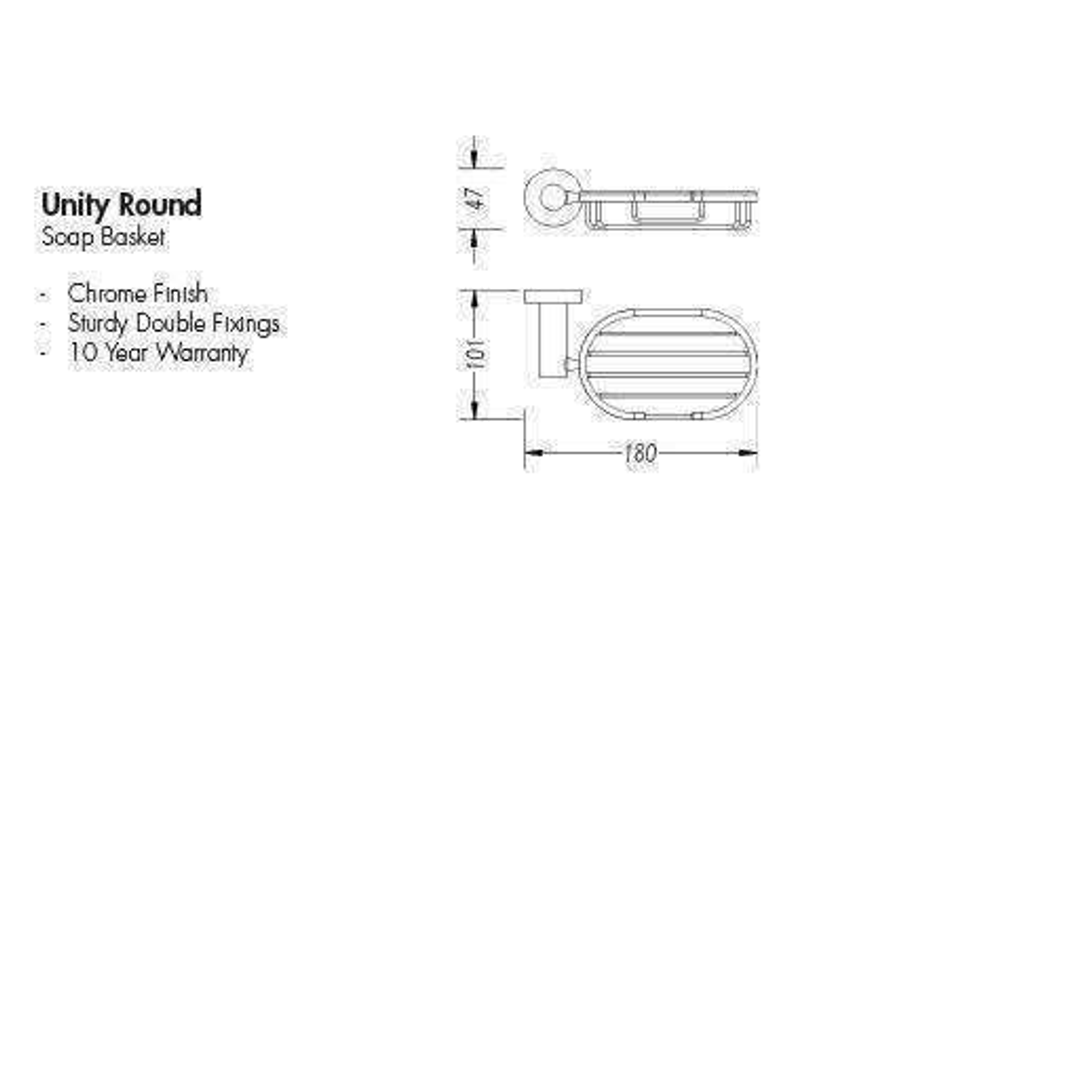 Aspire Unity Round Soap Basket Chrome **23009**
