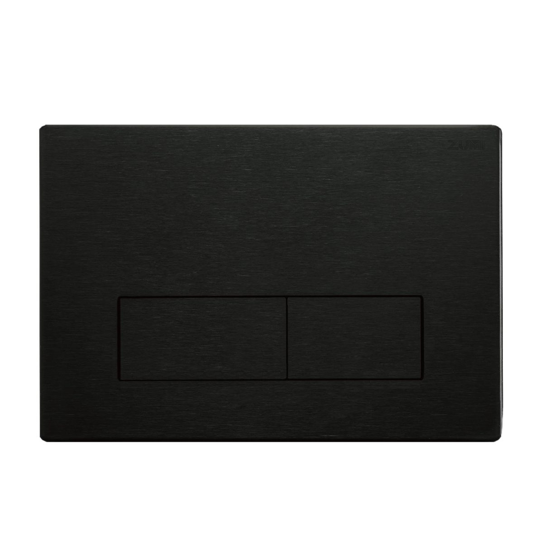 Zumi Venus In Wall Toilet Package Square S/S Matt Black Flush Plate