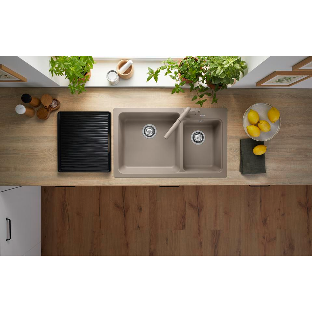 Blanco Naya8W Silgranit 1&1/2 Bowl Inset Sink No Drainer White