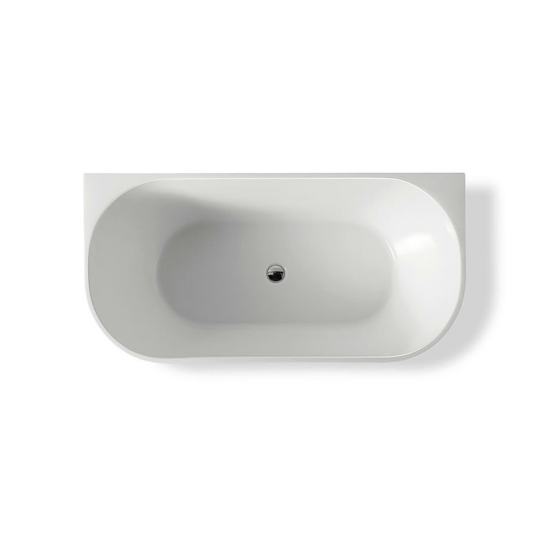 Bnk Naga Back To Wall Bath Gloss White 1500mm