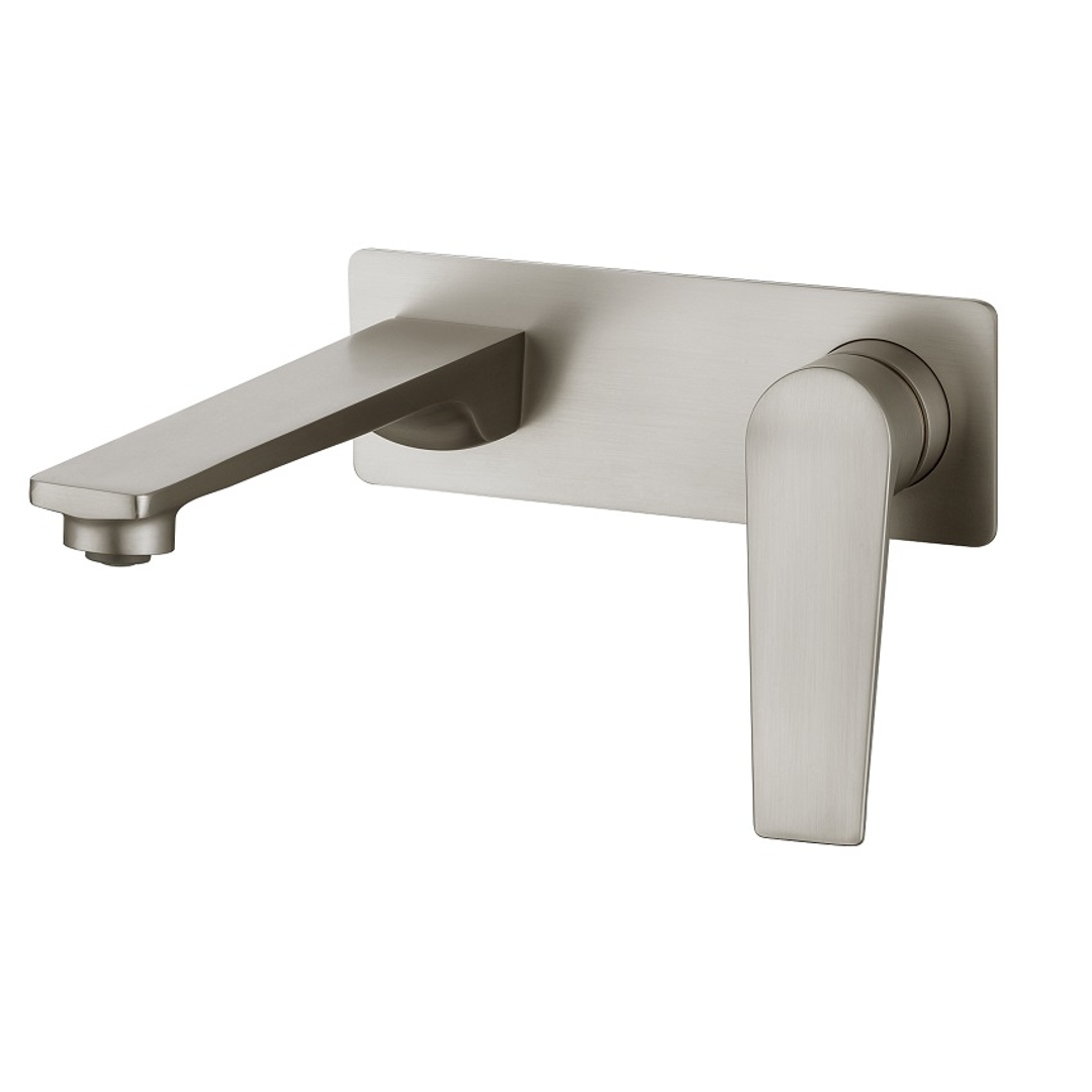 OTTI ZEVIO WALL BASIN MIXER BRUSH NICKEL