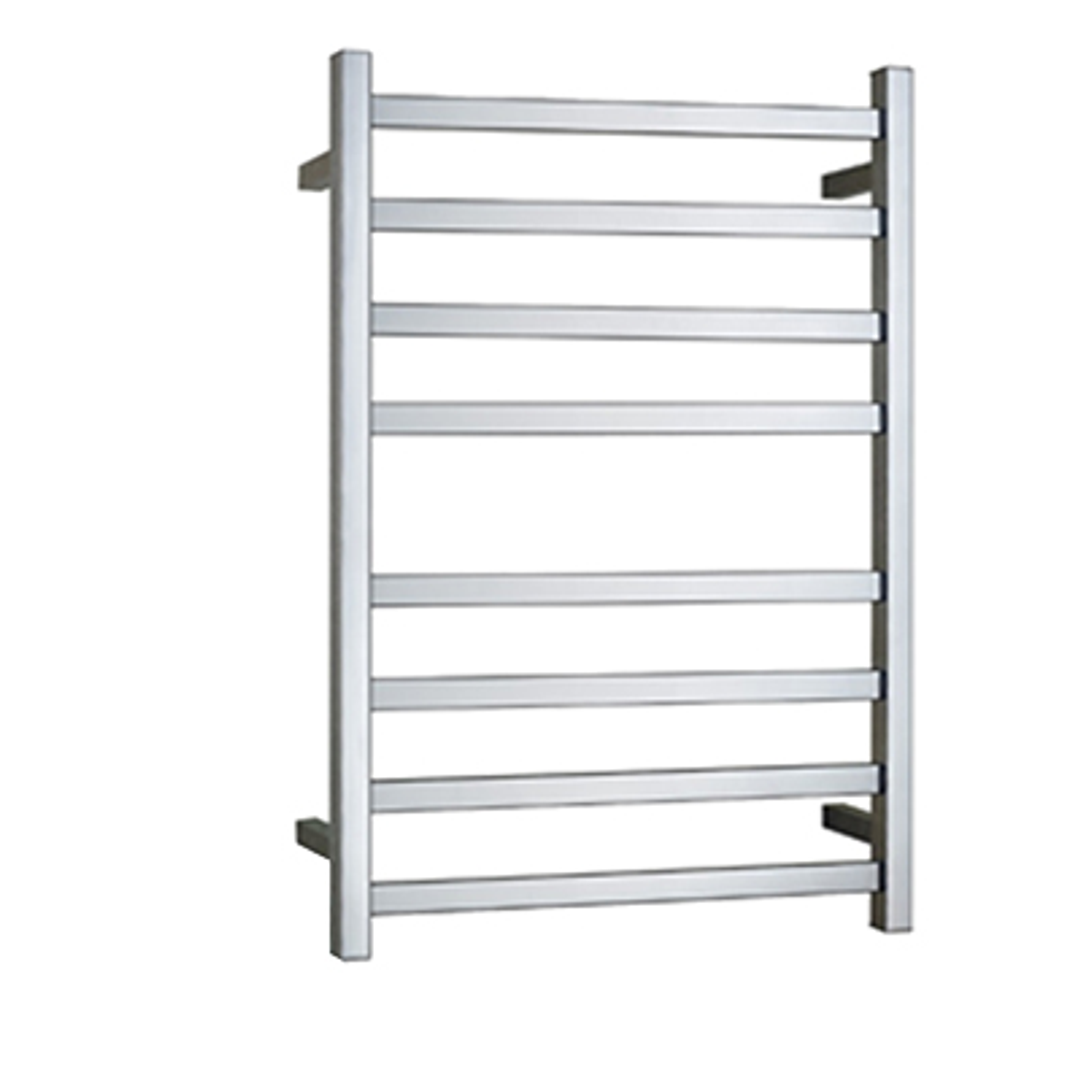 Otti Square Electric Heated Towel Rack 8 Bars Universal Inlet Chrome