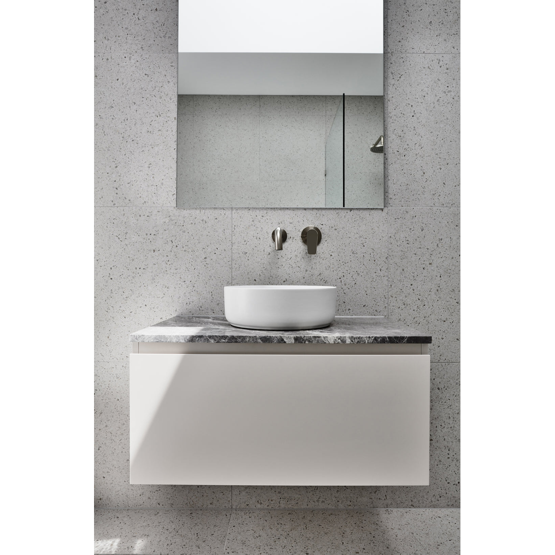 Meir Round Wall Mixer Paddle Handle Finish Kit Brushed Nickel