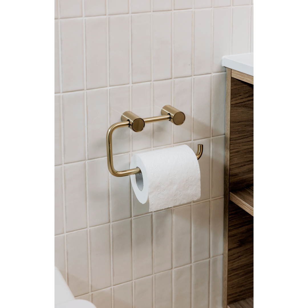 Phoenix Vivid Slimline Toilet Roll Holder - Brushed Gold
