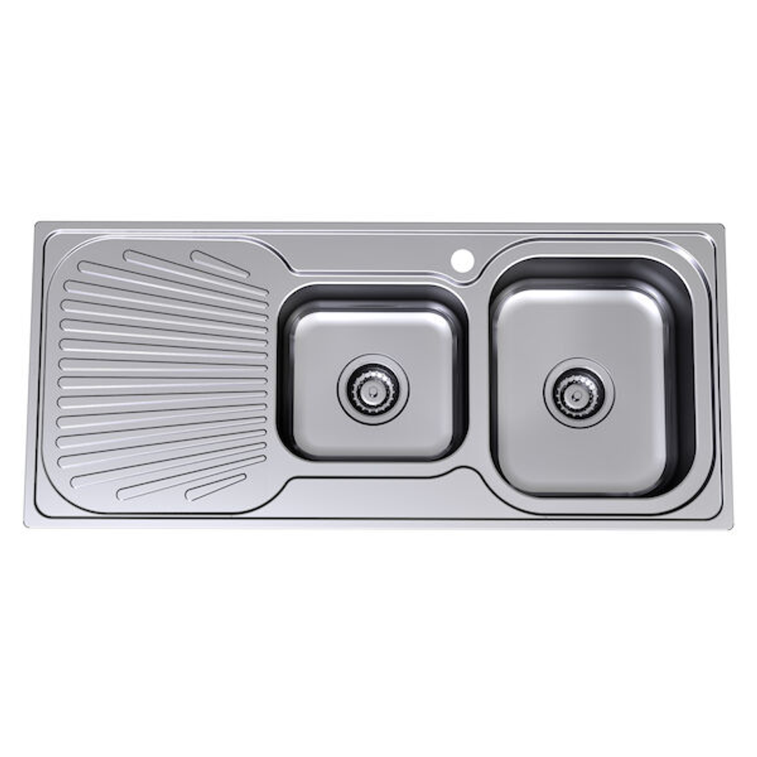 Clark Vital 1080mm 1.75 End Bowl Sink 1127 1 Tap Hole Right