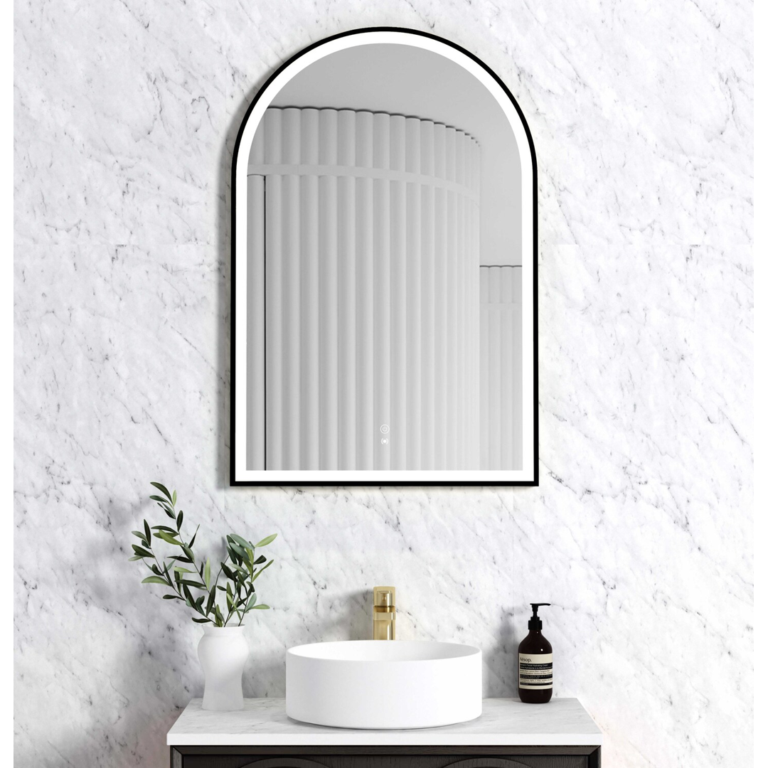 Otti Archie Metal Frame Led Mirror 900X600 Black