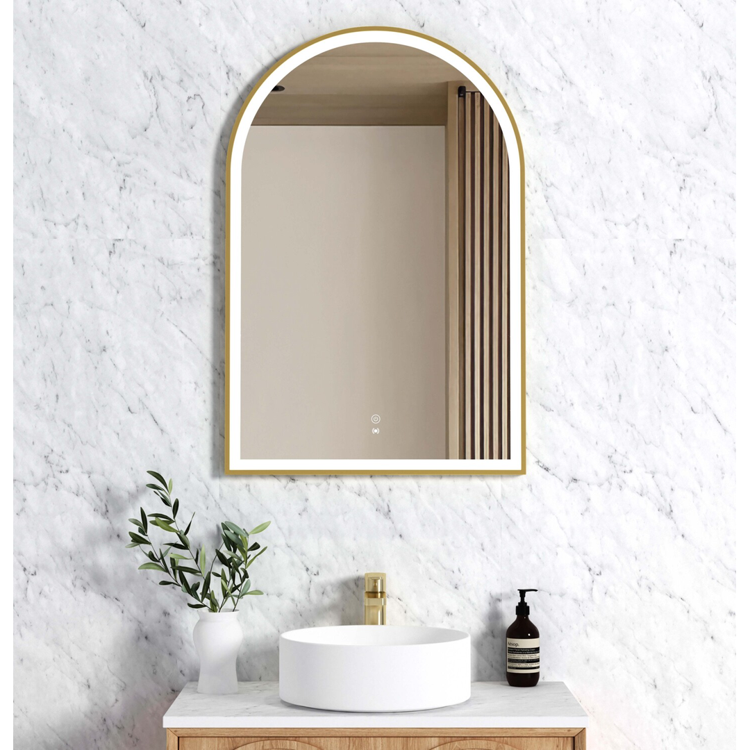 Otti Archie Metal Frame Led Mirror 900X600 Gold