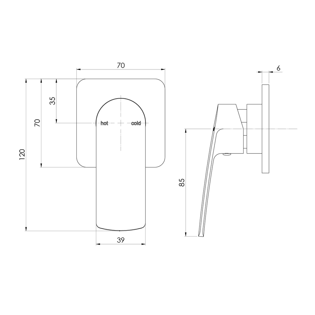 Phoenix Mekko Switchmix Shower/Wall Mixer Fit-Off Kit - Chrome