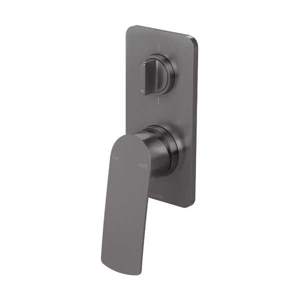 Phoenix Mekko Switchmix Shower/Bath Diverter Mixer Fit-Off Kit - Brushed Carbon