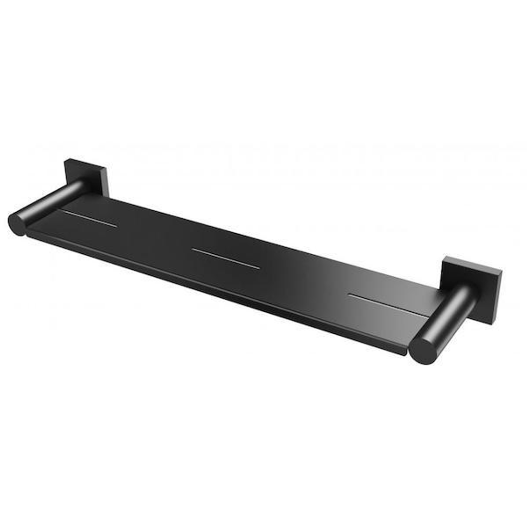 Phoenix Radii Metal Shelf Square Plate-Matte Black 450mm