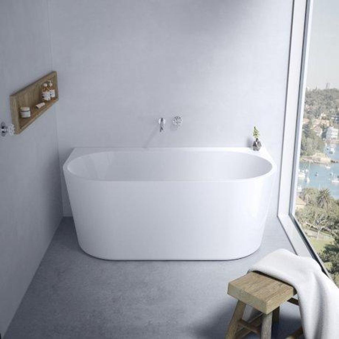 Caroma Urbane Ii Back To Wall Freestanding Bath White 1800mm