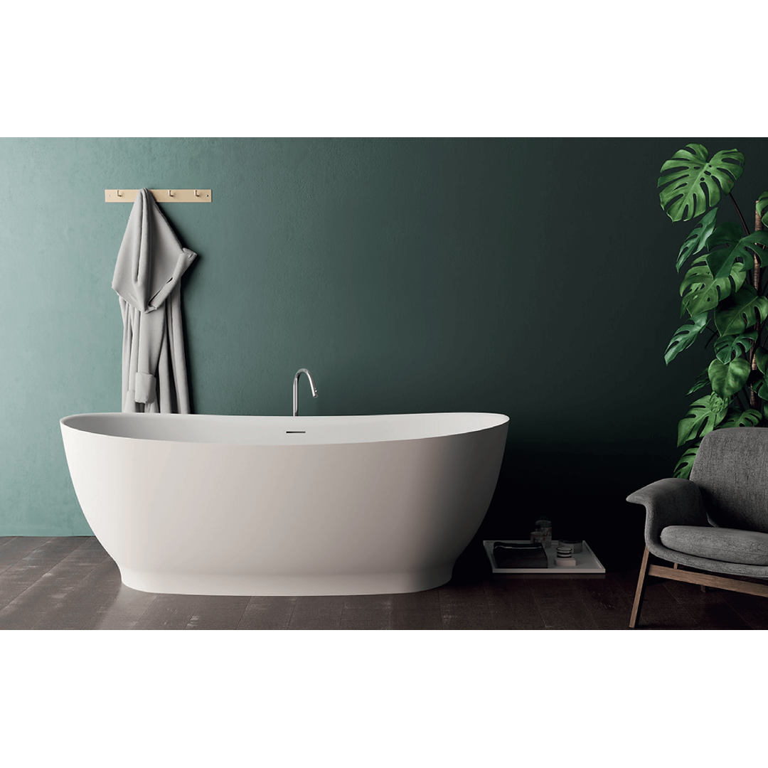 Domus Living Ulpia Freestanding Bath Matte White 1650mm