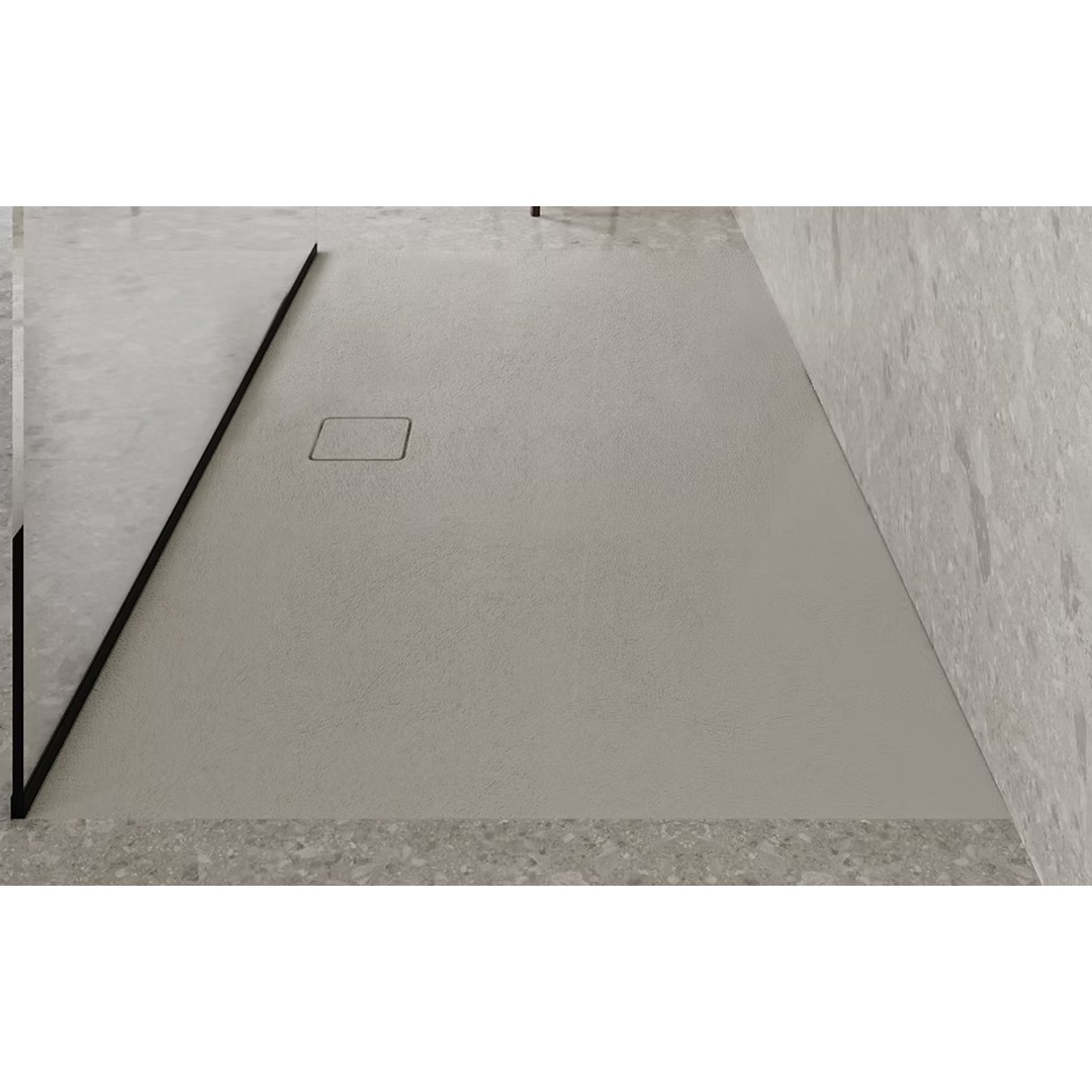 Domus Living Cemento Shower Tray 900Mm X 900Mm Matte Black
