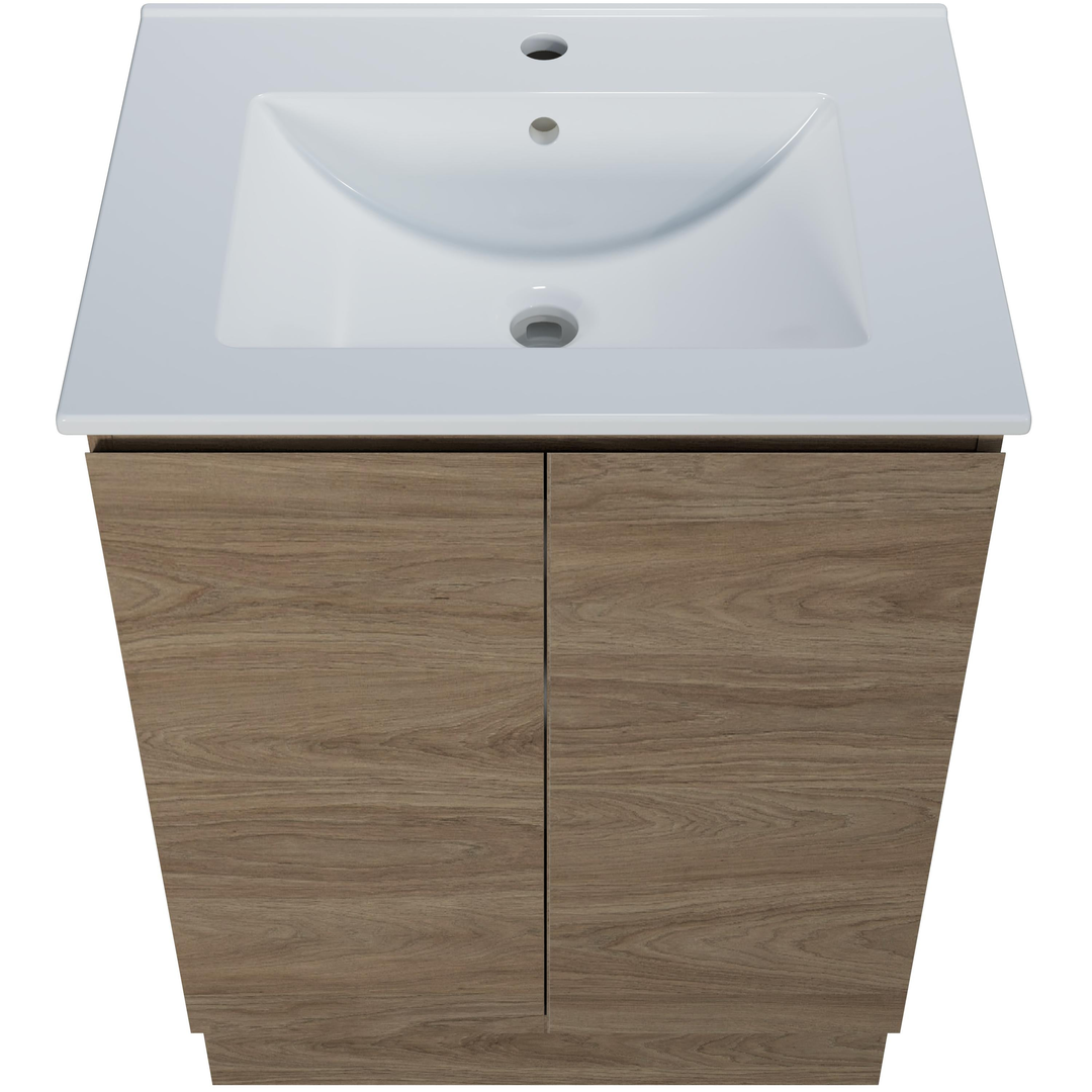 Harmony Vanity 600mm, Centre Bowl Alpha Top, Floor Standing