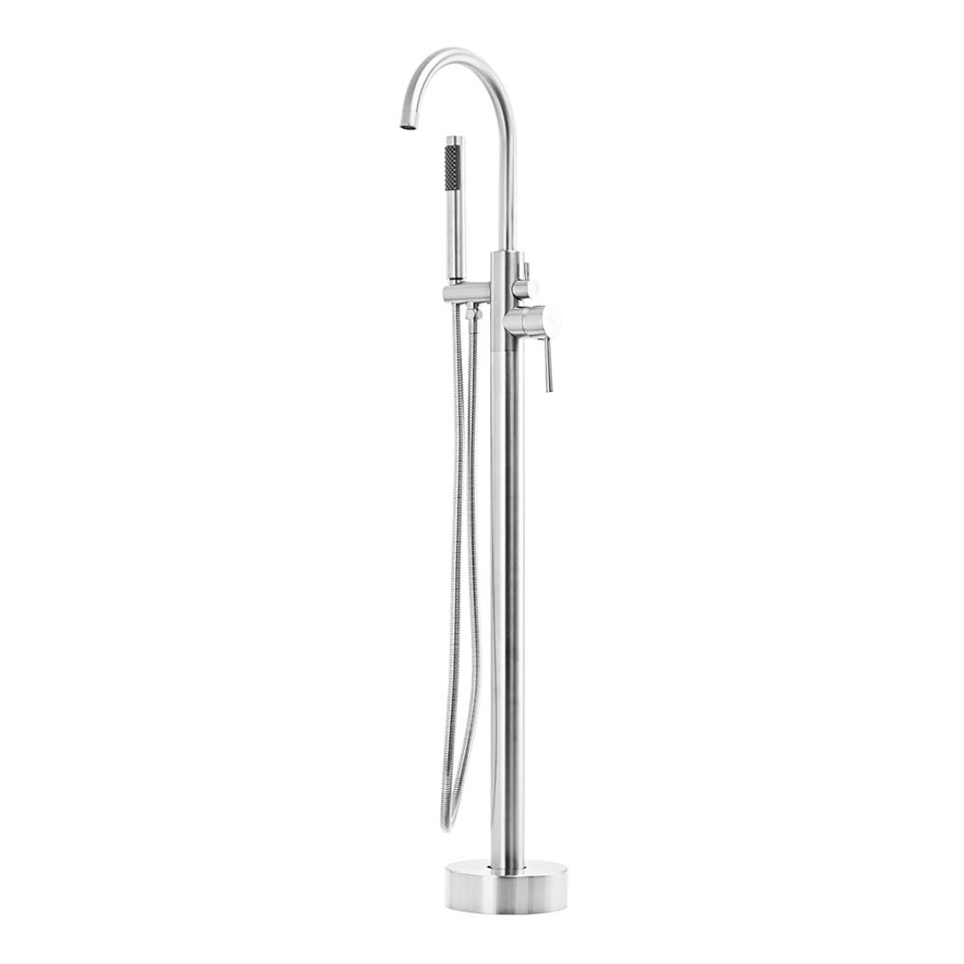 Brasshards Mixx Matcha Floor Mounted Bath Filler With Hand Shower Chrome
