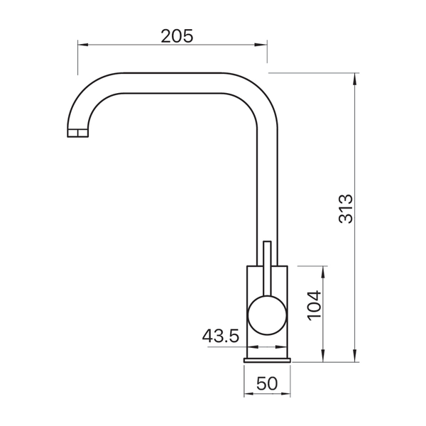 Brasshards Mixx Anise Squareline Sink Mixer Brushed Nickel Lead Free