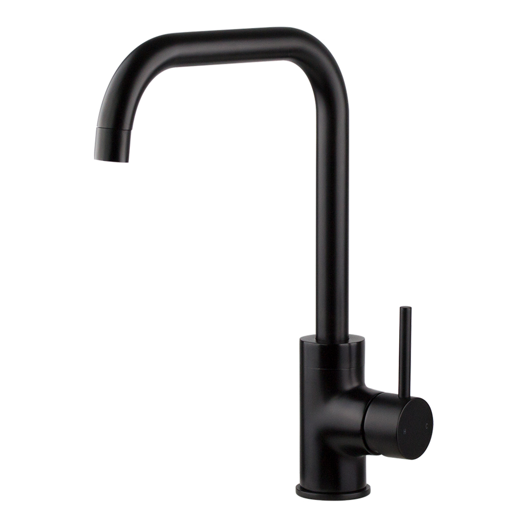 Brasshards Mixx Anise Squareline Sink Mixer Matt Black Lead Free