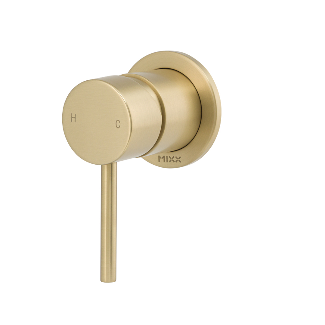 Brasshards Mixx Anise Shower Mixer Trim Kit (60Mm Backplate) Brushed Gold