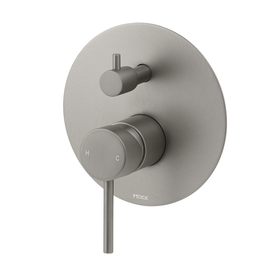 Brasshards Mixx Anise Shower Diverter Mixer Gun Metal Lead Free