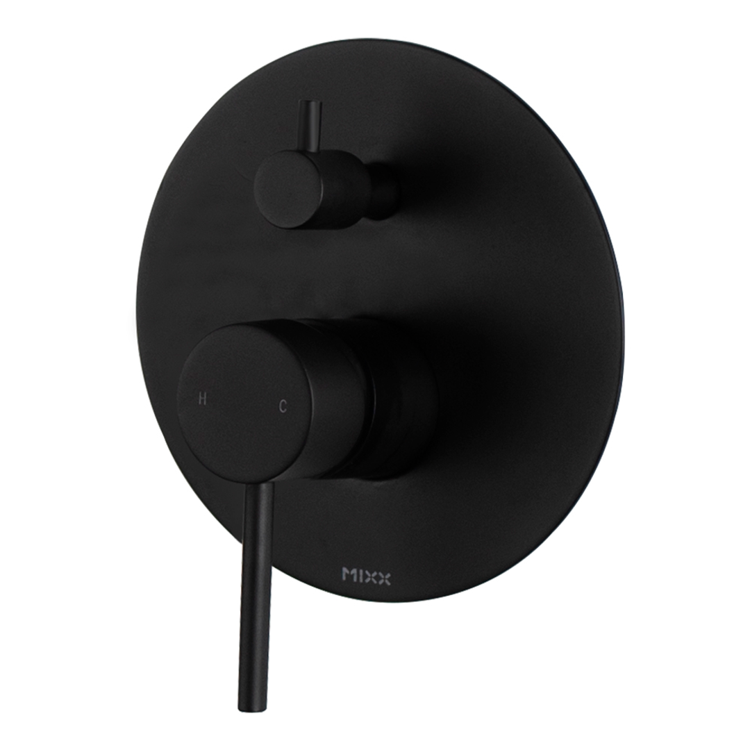 Brasshards Mixx Anise Shower Diverter Mixer Matt Black Lead Free