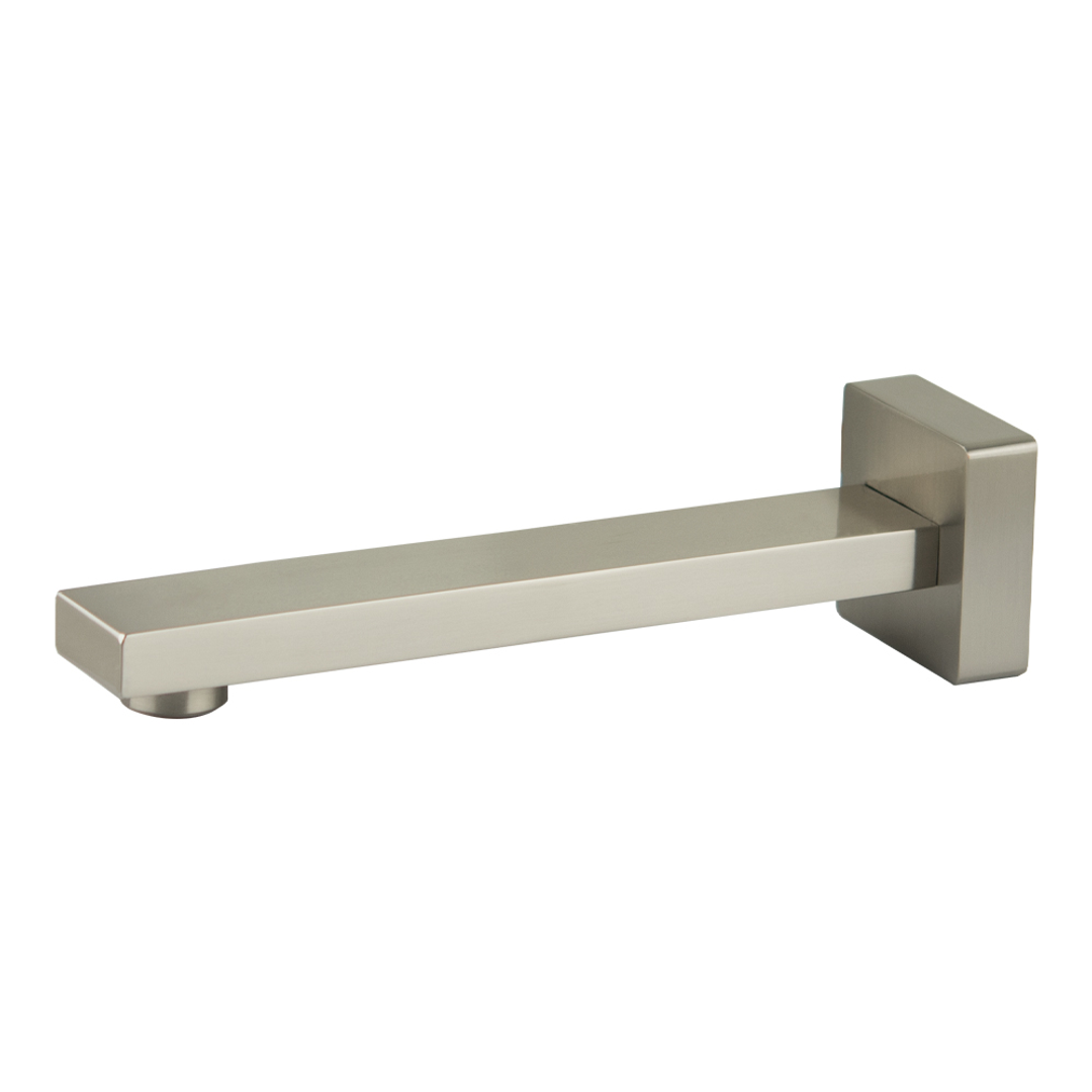Brasshards Mixx Sage Wall Basin Spout 200Mm Brushed Nickel Lead Free