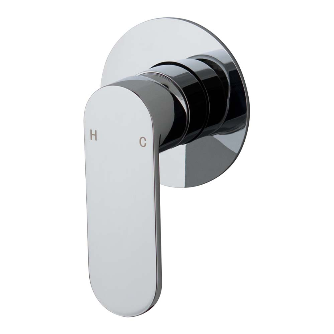 Brasshards Mixx Saffron Shower Mixer Trim Kit (80Mm Backplate) Chrome