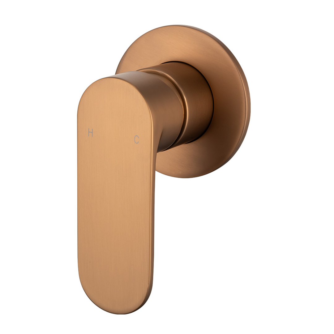 Brasshards Mixx Saffron Shower Mixer Trim Kit (80Mm Backplate) Brushed Bronze