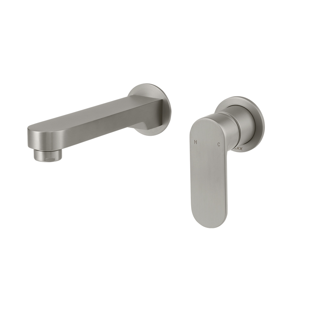 Brasshards Mixx Saffron Dual Wall Plate Mixer Trim Kit Gun Metal Lead Free