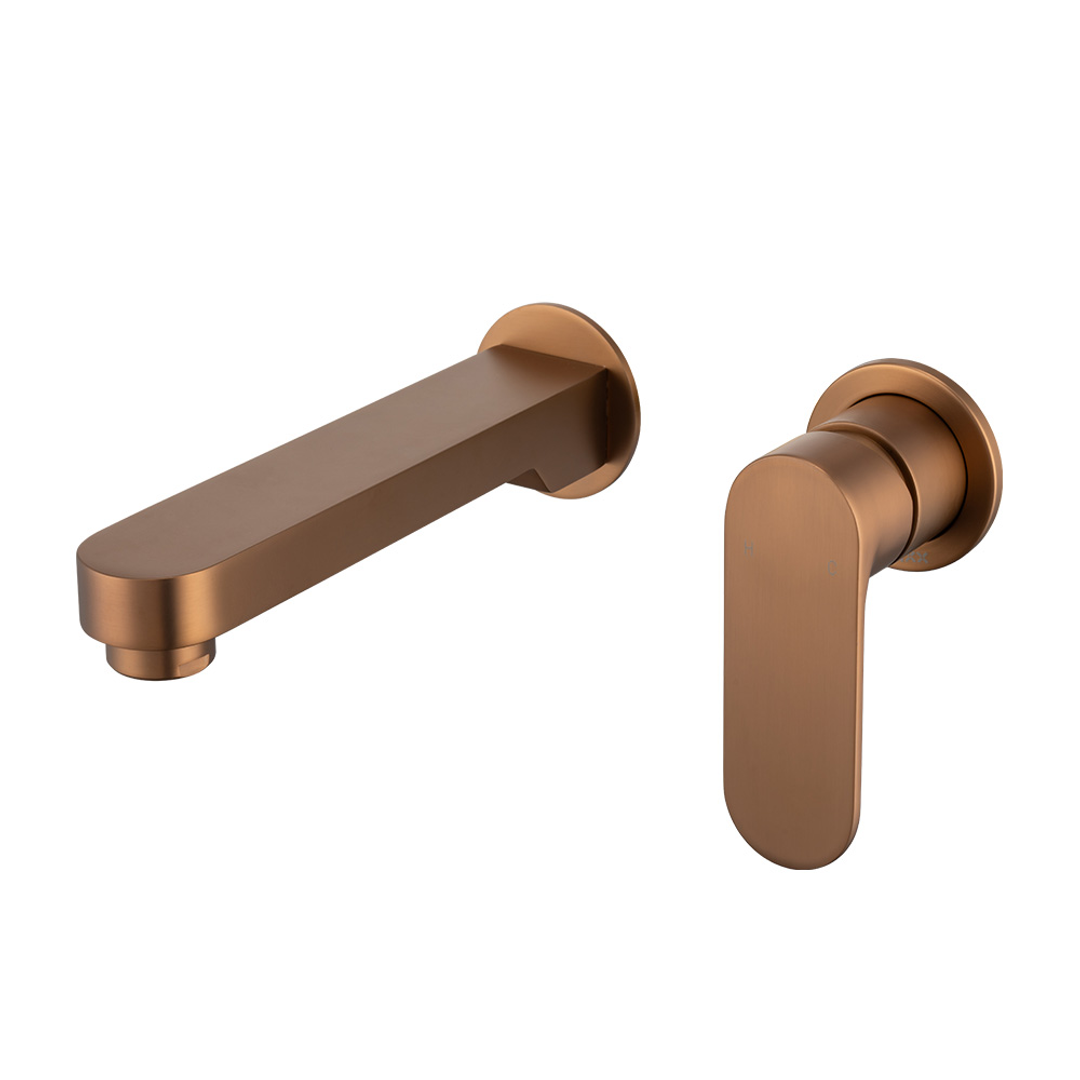 Brasshards Mixx Saffron Dual Wall Plate Mixer Trim Kit Brushed Bronze Lead Free
