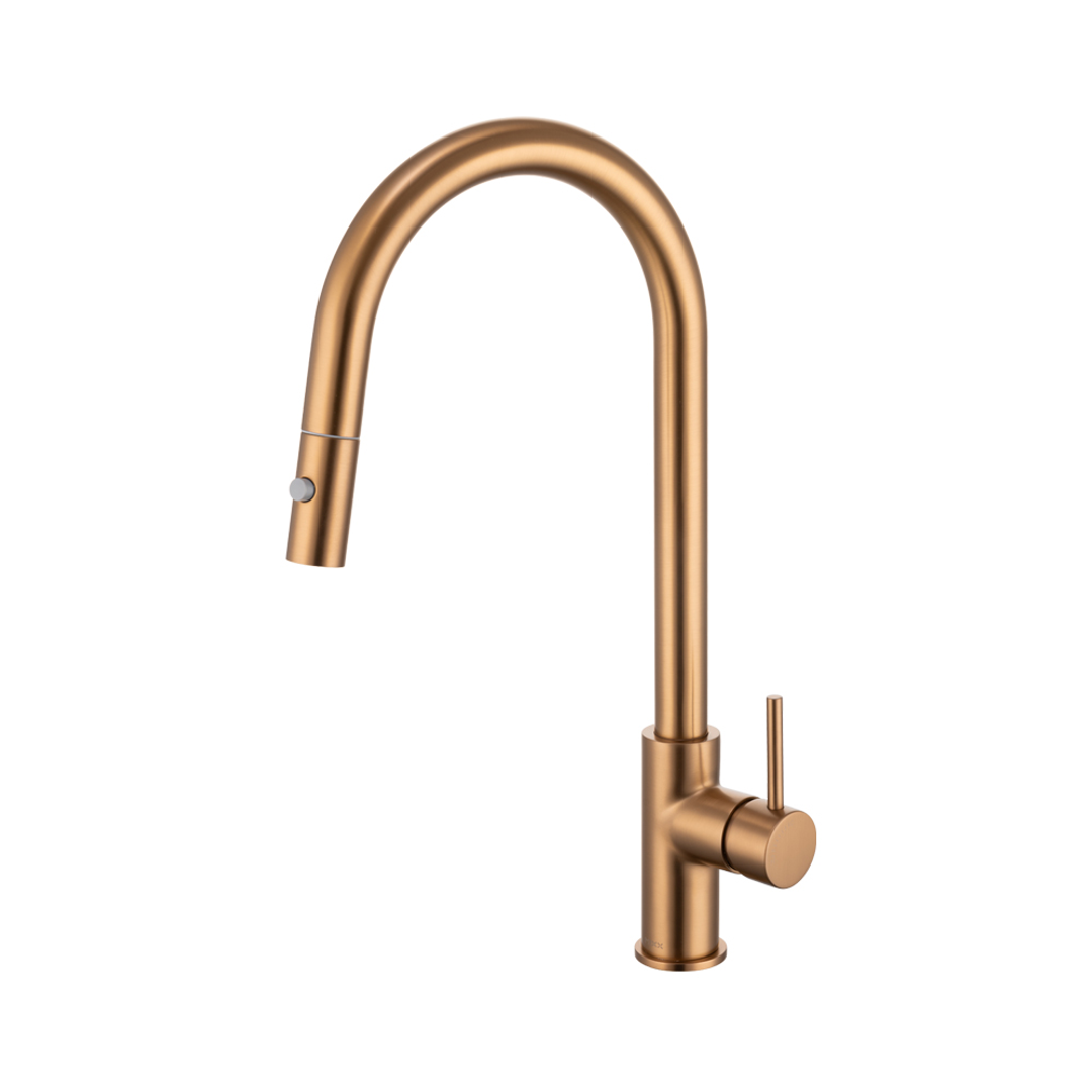 Brasshards Mixx Anise Plus Pull Out Sink Mixer Brushed Bronze Lead Free