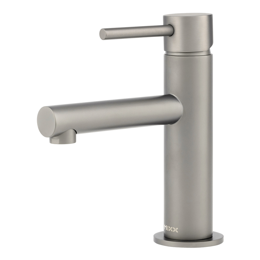 Brasshards Mixx Anise Eco Basin Mixer Straight Spout Gun Metal Lead Free