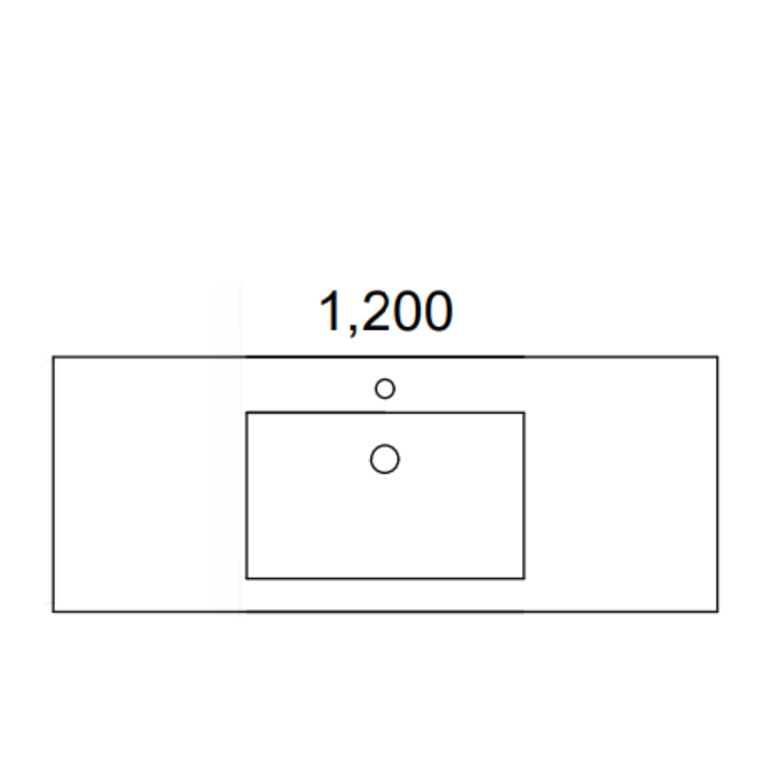 Timberline Kansas Wall Hung Vanity 1200mm Centre Bowl