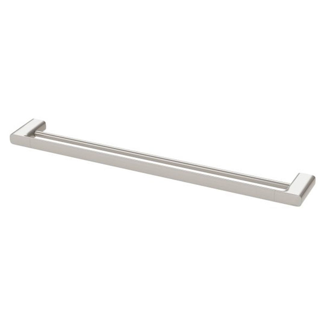 PHOENIX NUAGE DOUBLE TOWEL RAIL 800MM BRUSHED NICKEL